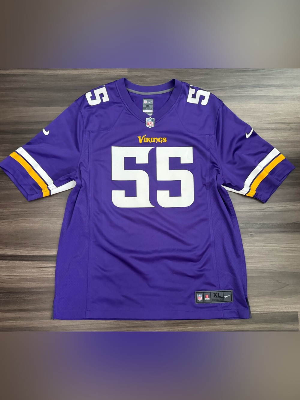 Nike Minnesota Vikings Anthony Barr #55 NFL On Field Game Home Jersey Men XL